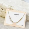 Pearl & Rhinestone Chain Dainty Necklace - Gold