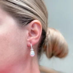 Pearl Drop Dangles - Silver