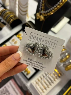 PEARL HEART EARRINGS by ChanSuttPearls