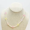 Pearl Pastel Flower Station Necklace
