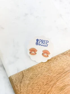 Pearl Shell Signature Enamel Studs by Prep Obsessed