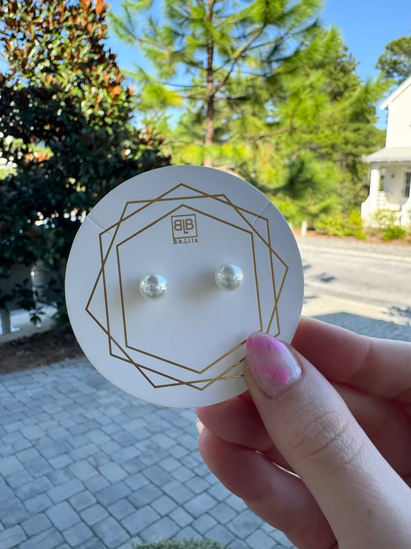 Pearl Studs by B.B. Lila