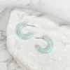 Pearlescent Mini Acrylic Hoops - Mint