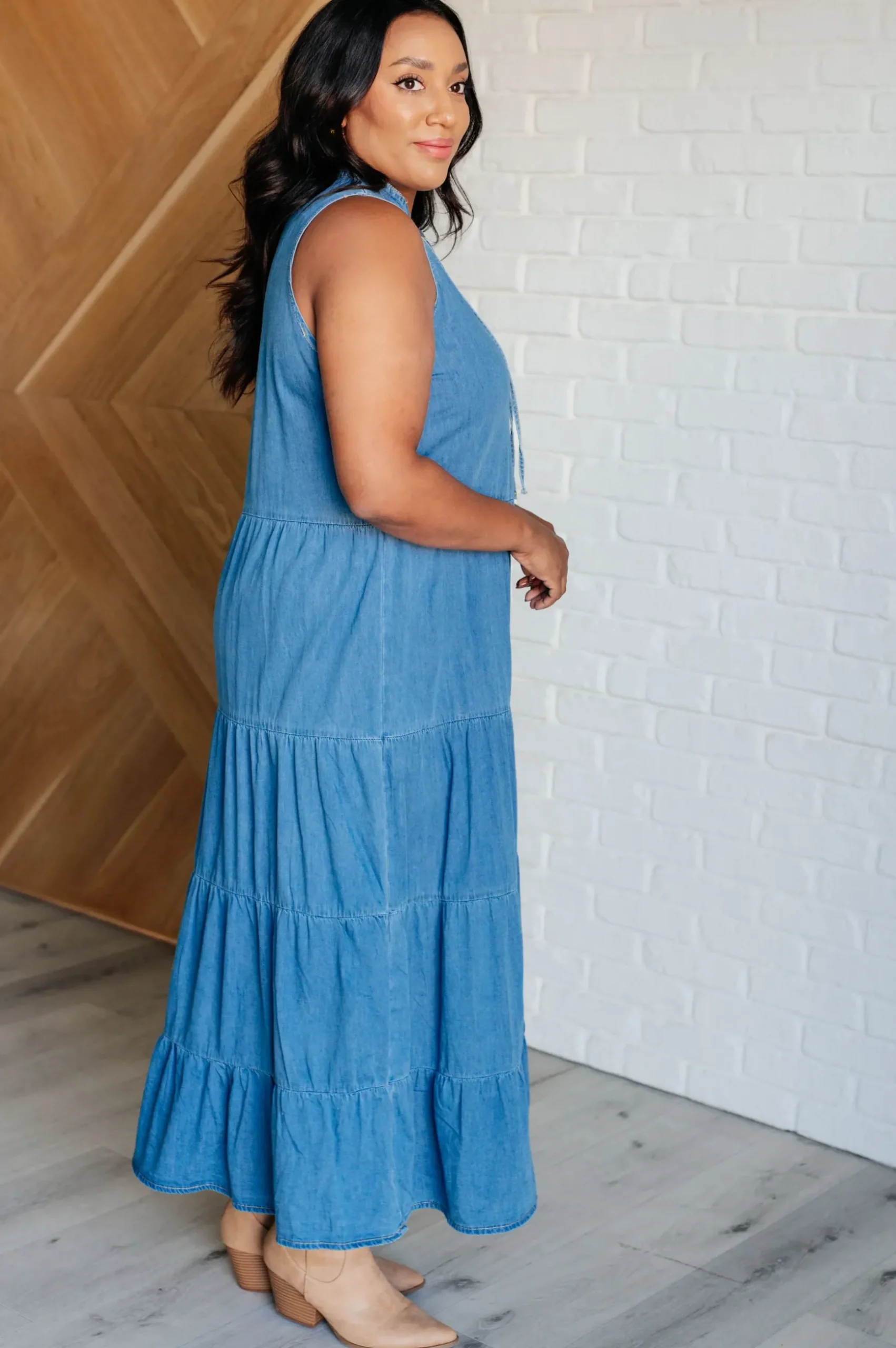 Perfect Choice Denim Maxi Dress
