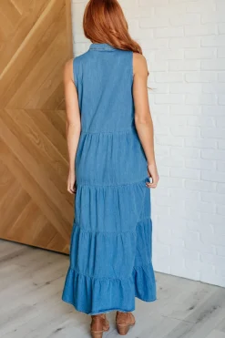 Perfect Choice Denim Maxi Dress