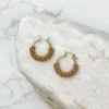 Petite Seed Bead Hoop Earrings - Gold