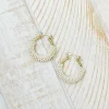 Petite Seed Bead Hoop Earrings - Ivory