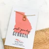 Petite State Outline Pendant Necklaces by Lucky Feather - Georgia