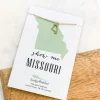Petite State Outline Pendant Necklaces by Lucky Feather - Missouri