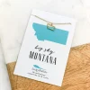 Petite State Outline Pendant Necklaces by Lucky Feather - Montana
