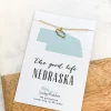 Petite State Outline Pendant Necklaces by Lucky Feather - Nebraska