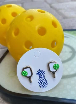 Pickleball Signature Enamel Studs by Prep Obsessed