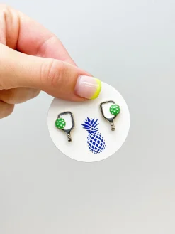 Pickleball Signature Enamel Studs by Prep Obsessed
