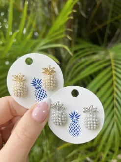 Pineapple Pearl Pop Studs