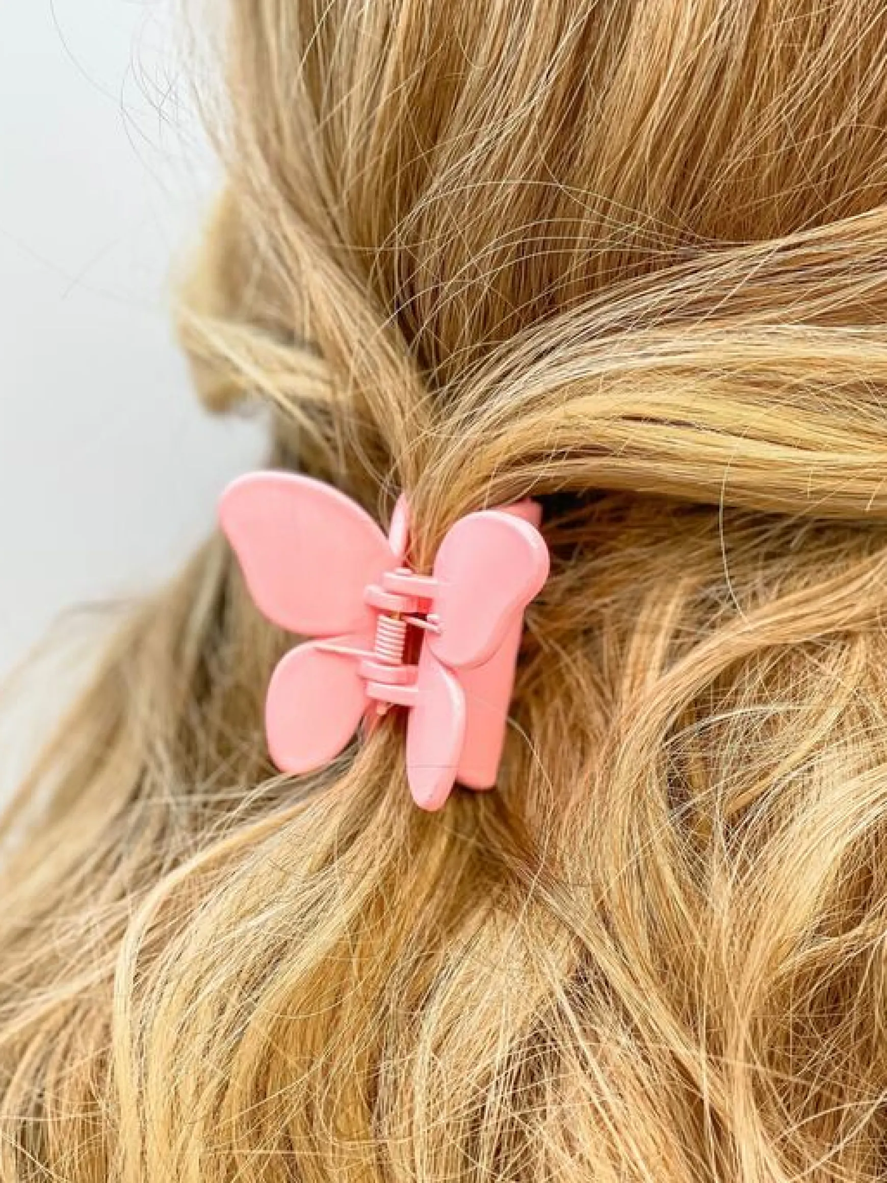 Pink Butterfly Claw Clip