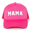 Pink 'Mama' Chenille Patch Baseball Cap