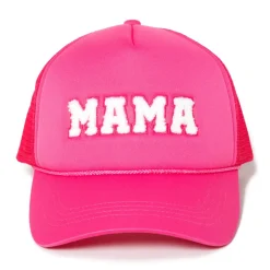 Pink 'Mama' Chenille Patch Baseball Cap