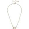 Piper Freshwater Pearl Charm Necklace Base in Ivory By Canvas