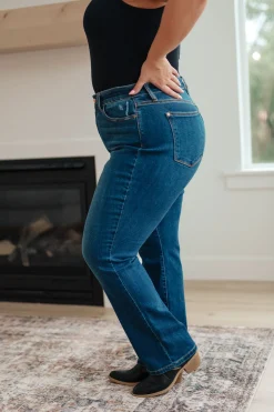 Pippa High Rise Button Fly Straight Jeans by Judy Blue