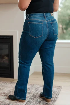 Pippa High Rise Button Fly Straight Jeans by Judy Blue
