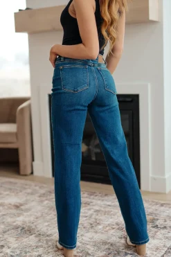 Pippa High Rise Button Fly Straight Jeans by Judy Blue
