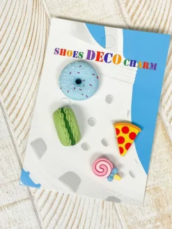 Pizza & Donuts Silicone Shoe Charm Set