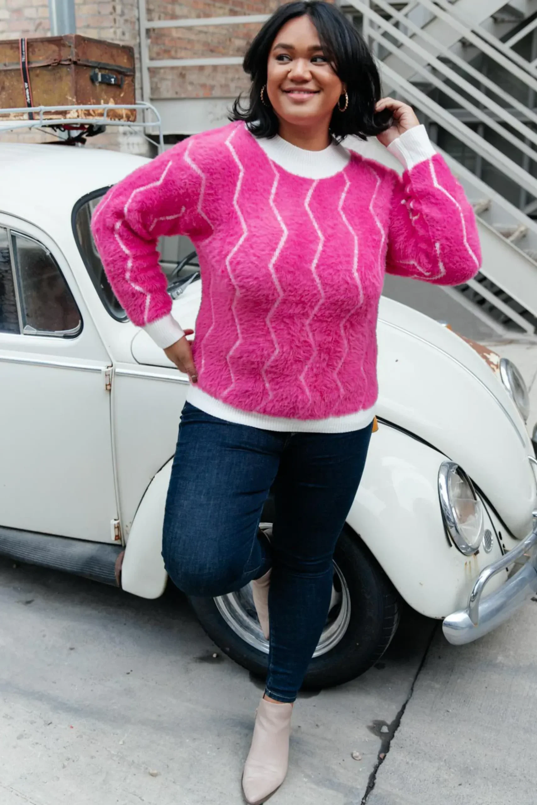 Pop Culture Zig Zag Sweater