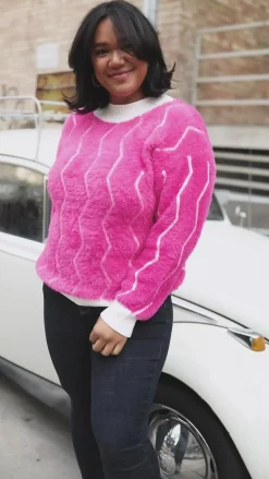 Pop Culture Zig Zag Sweater