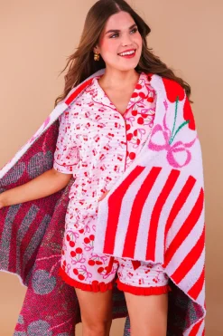 PREORDER: Cherry Bomb Blanket by Jess Lea (Ships Mid-May)