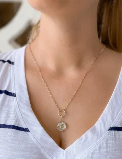 Pressed Flower Pendant Necklace - White