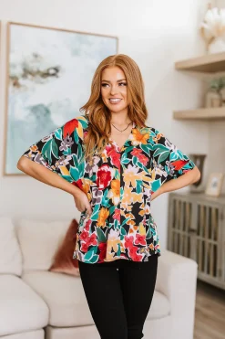 Pretty in Paradise Floral Blouse