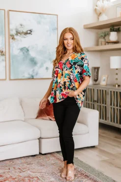 Pretty in Paradise Floral Blouse