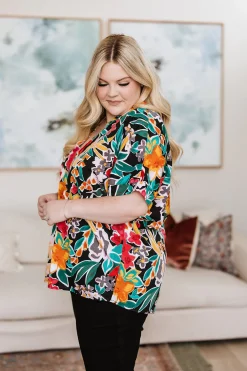 Pretty in Paradise Floral Blouse