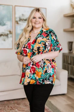 Pretty in Paradise Floral Blouse