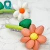 Puffy Flower Hair Clip - Pink