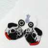 Pug Seed Bead Dangle Earrings