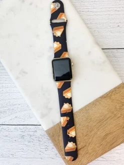 Pumpkin Pie Printed Silicone Watch Band - M/L