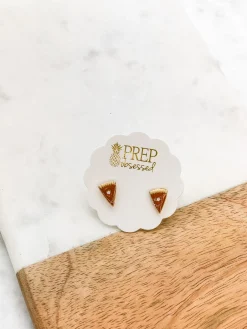 Pumpkin Pie Slice Signature Enamel Studs by Prep Obsessed