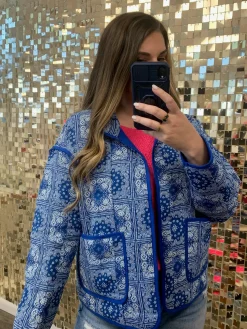 Quilted Bandana High Neck Jacket by Davi & Dani