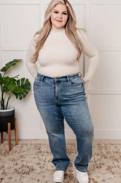 Quinn Mid Rise Cell Phone Pocket Dad Jeans