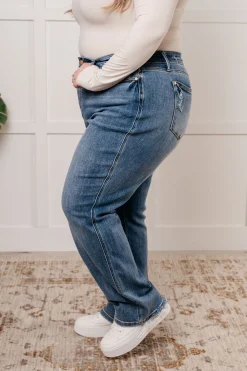 Quinn Mid Rise Cell Phone Pocket Dad Jeans