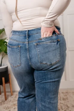 Quinn Mid Rise Cell Phone Pocket Dad Jeans