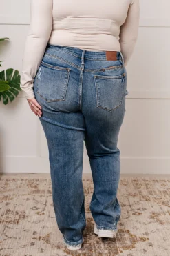 Quinn Mid Rise Cell Phone Pocket Dad Jeans