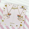 Rainbow & Cloud 'BFF' Necklace Set