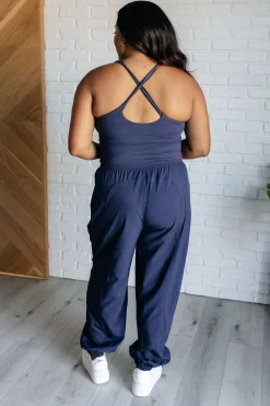 Raising Heart Rate Cut Out Jumpsuit in Navy