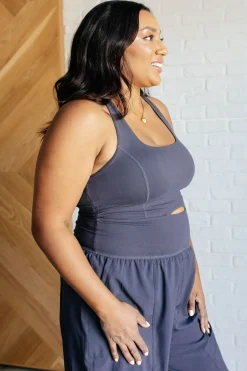 Raising Heart Rate Cutout Jumpsuit in Charcoal