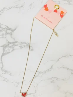 Red Heart Pendant Necklace
