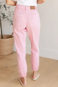 Regina High Rise Garment Dyed Denim Jogger by Judy Blue