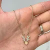 Reindeer Opal Pendant Necklace