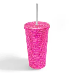 Rhinestone 17 oz Stainless Tumbler Cup - Hot Pink